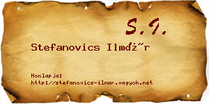 Stefanovics Ilmár névjegykártya